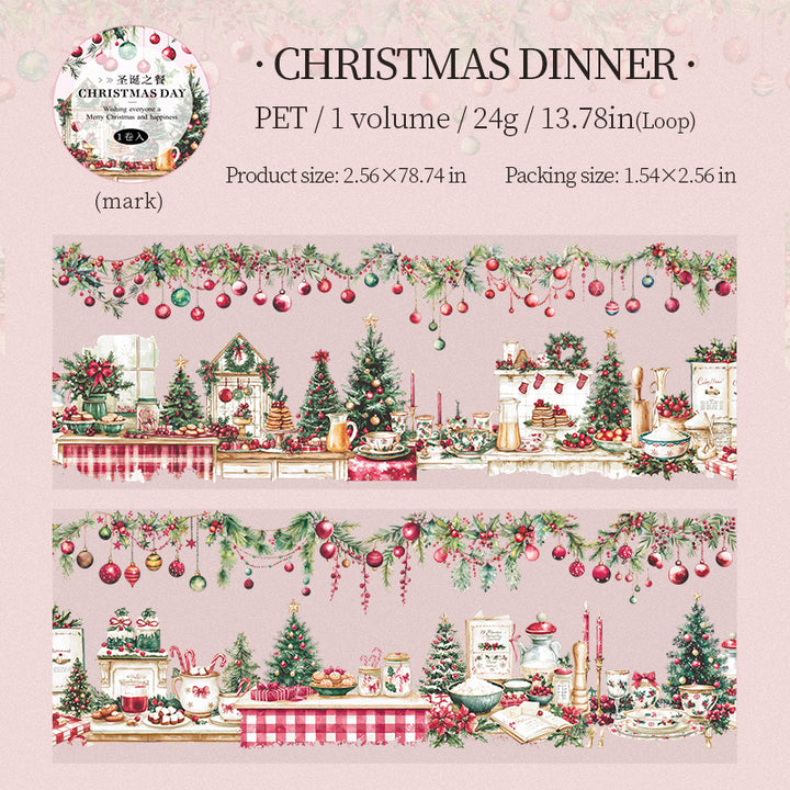 Christmas Day Christmas Tape Scenery Creation Suitable for Crafts
