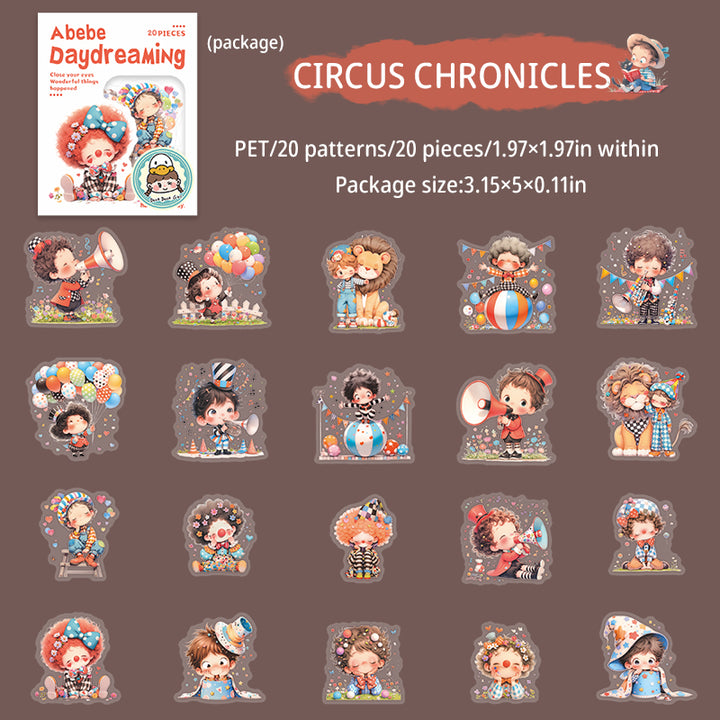 Sweet PET Tape Abebe's Daydreaming Characters Kids Cute Stickers