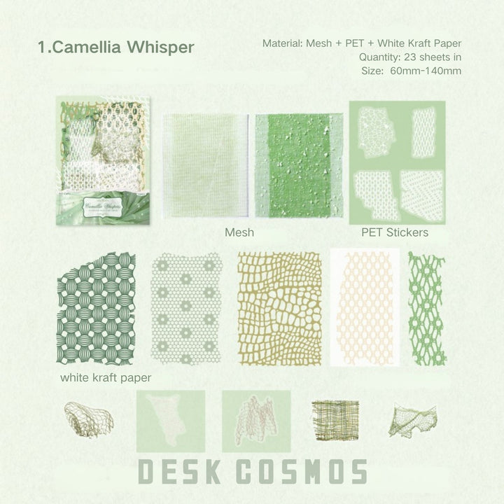 Paper Mesh Series Camellia Whisper Background Paper Vintage Texture