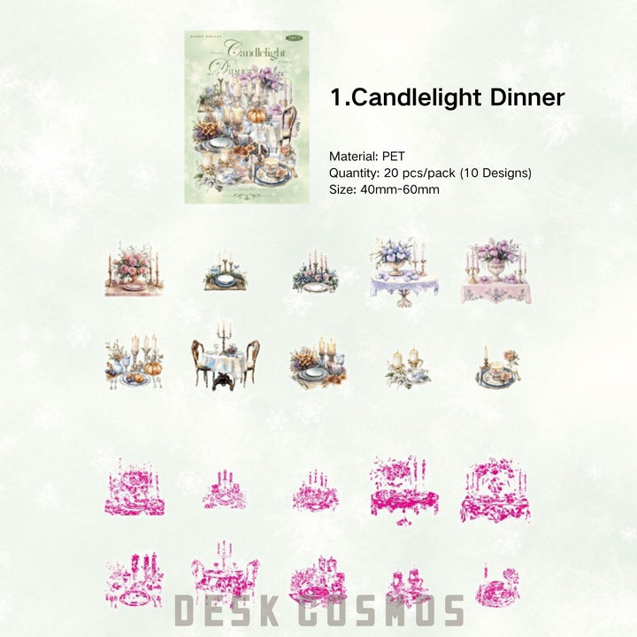 Candle Holder Decorative Stickers - Desk Cosmos