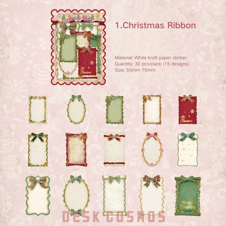 Christmas Confession Series Writing Paper Stickers Holiday Perfect for Junk Journal