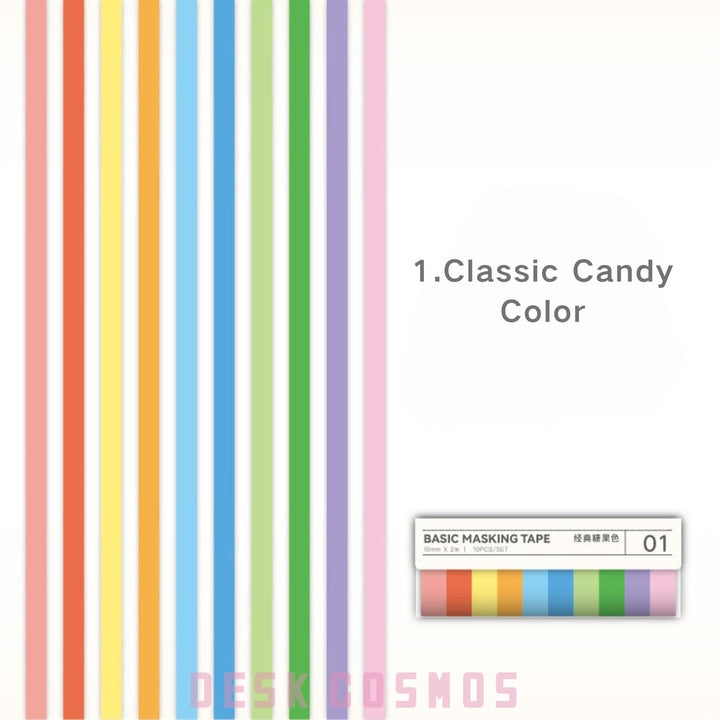 Basic Style Washi Tapes Classic Candy Color Polka Dots Backgrounds
