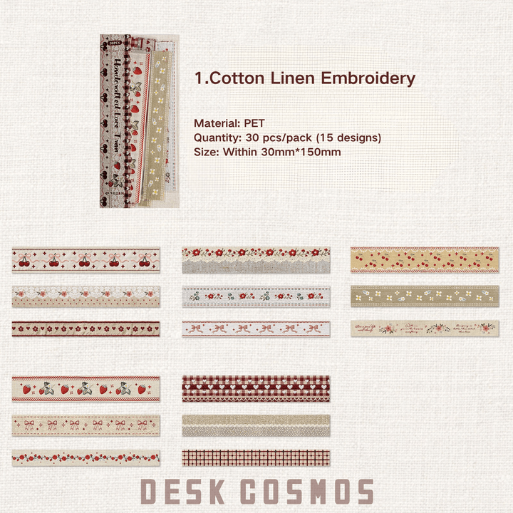 Elegant Lace Border Decorative Stickers - Desk Cosmos
