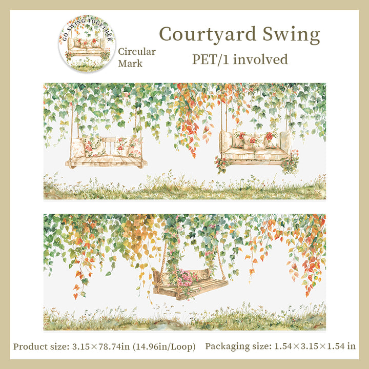 Go Swing Together PET Tape Flower Pattern for Creative Planners