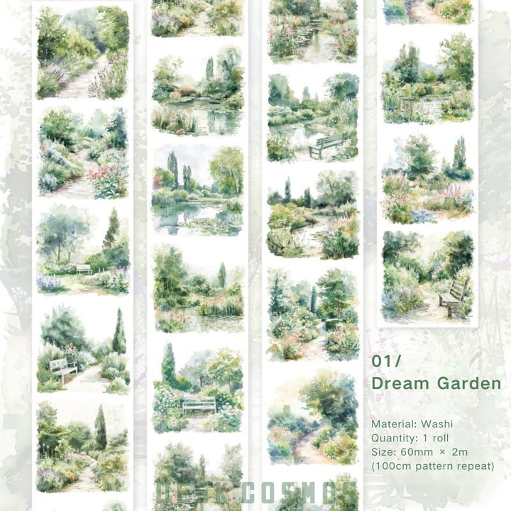 Nature Washi All Over the Mountain Breeze Seasonal Art Tape