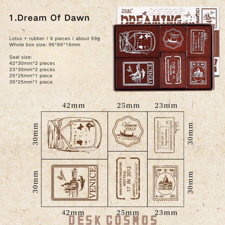 The Seal of Elegance Dream of Dawn Wooden Stamp Clear Engraving