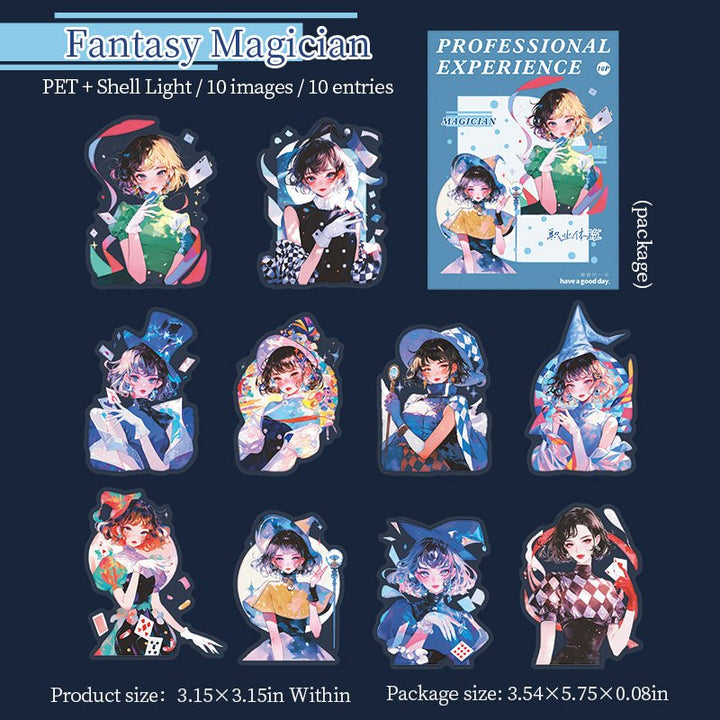 Professional Experience Hobby Girl PET Stickers Suitable For Collage