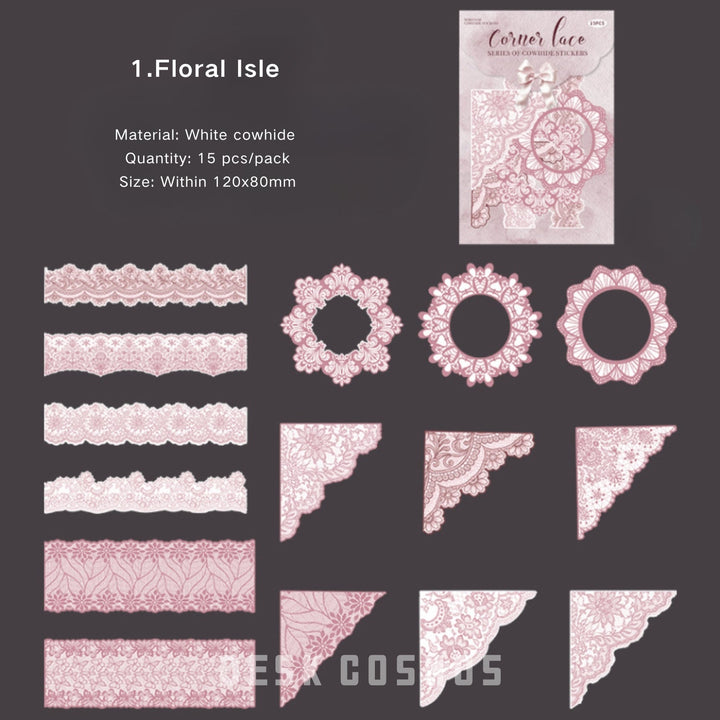 Corner Lace Huayu Romantic Border PVC Stickers