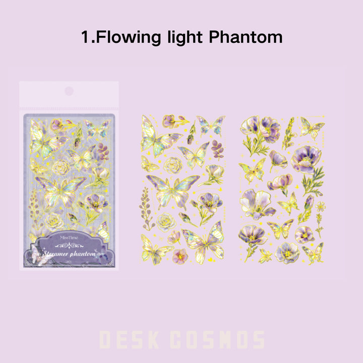 Butterfly dance flying flower Flowing light Phantom romantic stickers