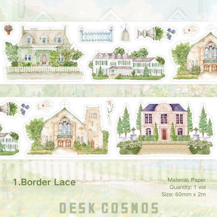 Slow Spring Fresh Countryside Cottage Washi Tape