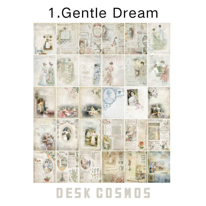 Vintage Dream Gentle Fantasy Retro Collage Paper