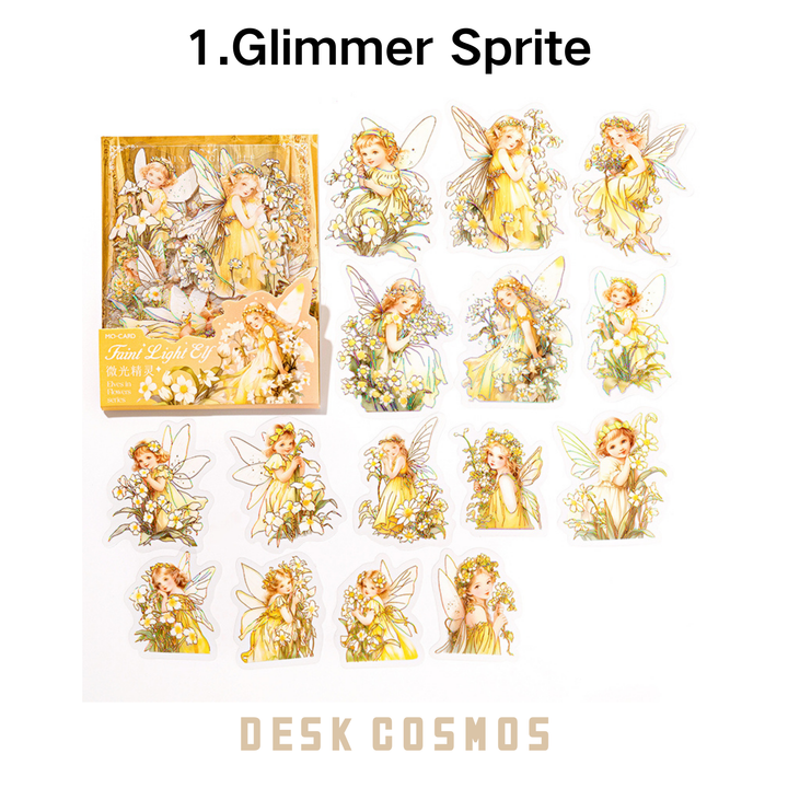 Original Flower Fairy Foil PET Stickers Glimmer Sprite Style Detail