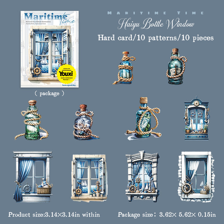 Maritime Time Haiyu Bottle Window Vintage Retro