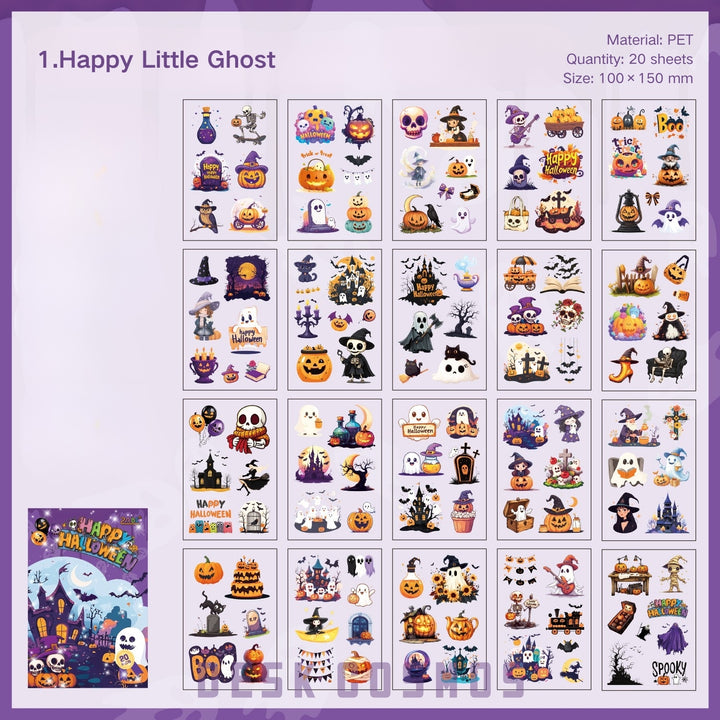 Halloween Sticker Books Castle Festival Creative Design