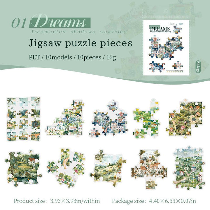 Dreams Fragmented Shadows Stickers Artistic Journal Decor