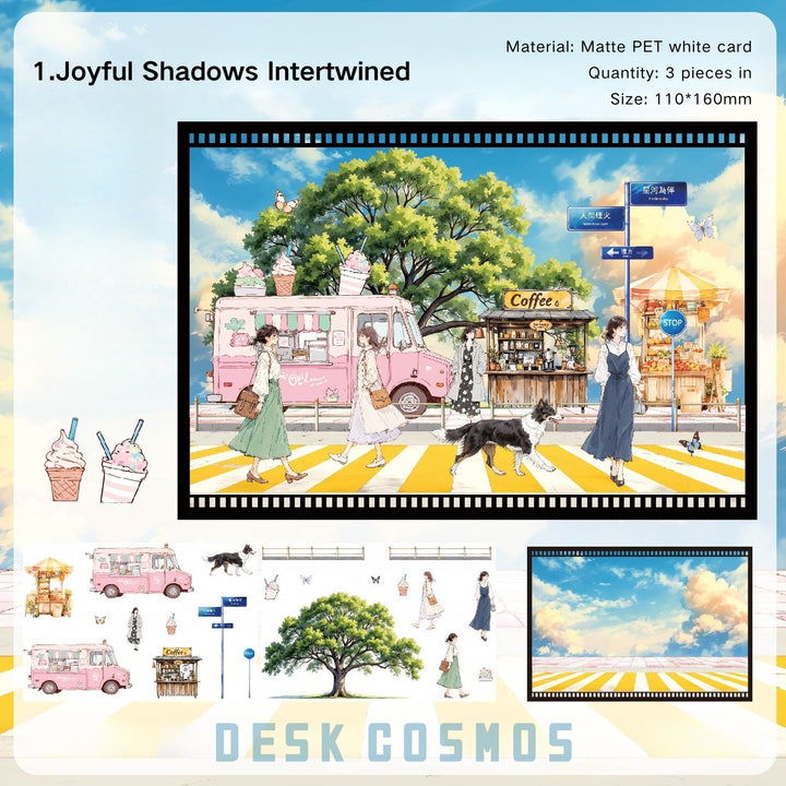 Phantom of Time Writing Paper Stickers Seasonal Scenes Suitable for Scrapbook Lovers