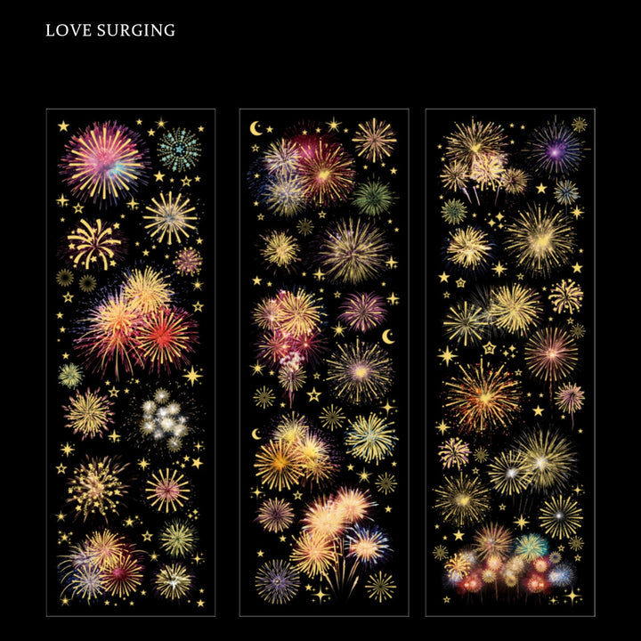 Brilliant as Day LOVE SURGING Dreamy Fireworks PET Stickers