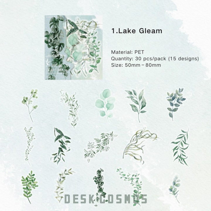 Botanical PET Stickers Plant Light Book soft botanical design ideas