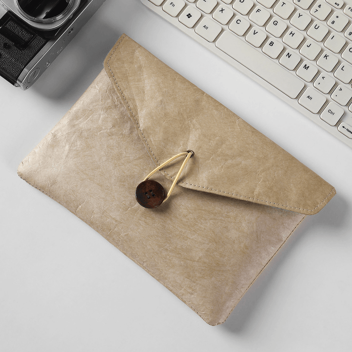 Storage Bags for Stickers Paper Khaki Waterproof