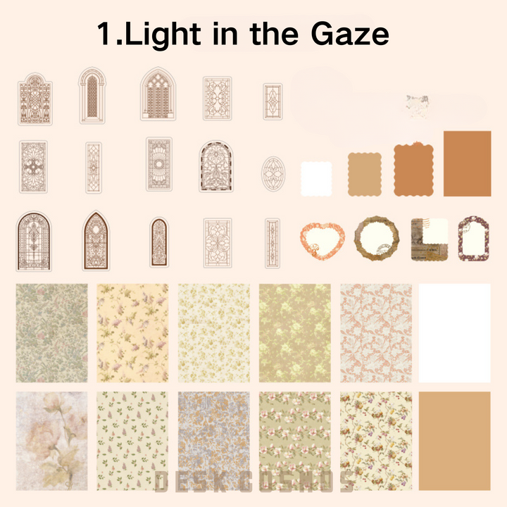 Light in the Gaze Vintage Windows Journal Craft Paper