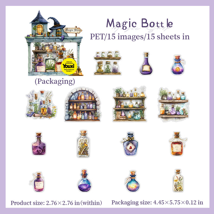 Magic Stickers Magic Pharmacy Witchy Characters Creative Collage Kit