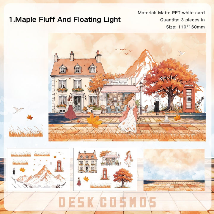 Seasonal Illustrated Series Journal Stickers for Artistic Collage