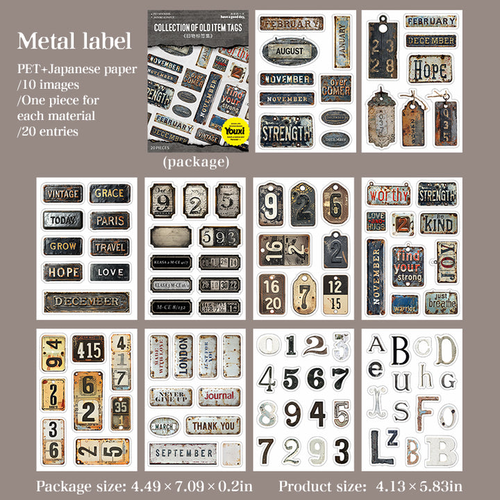 Vintage Stickers Collection of Old Item Labels antique label motifs