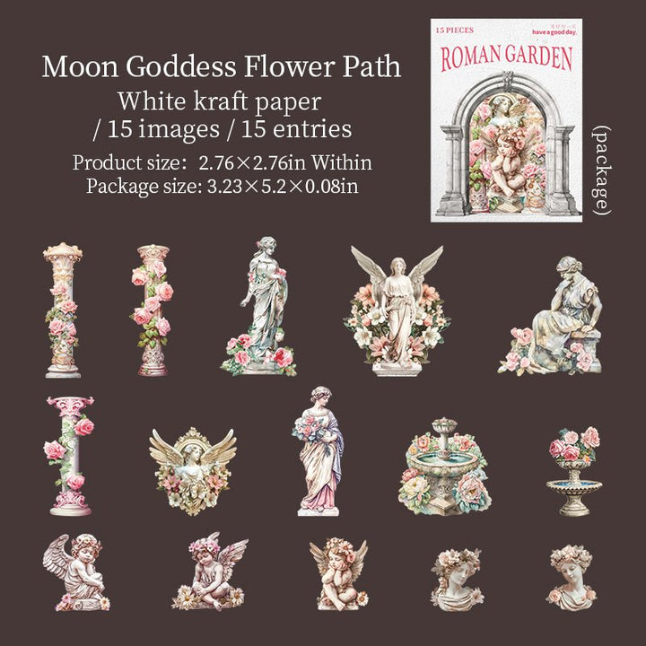 Roman Garden Decorative Stickers Vintage For Personalized Decoration