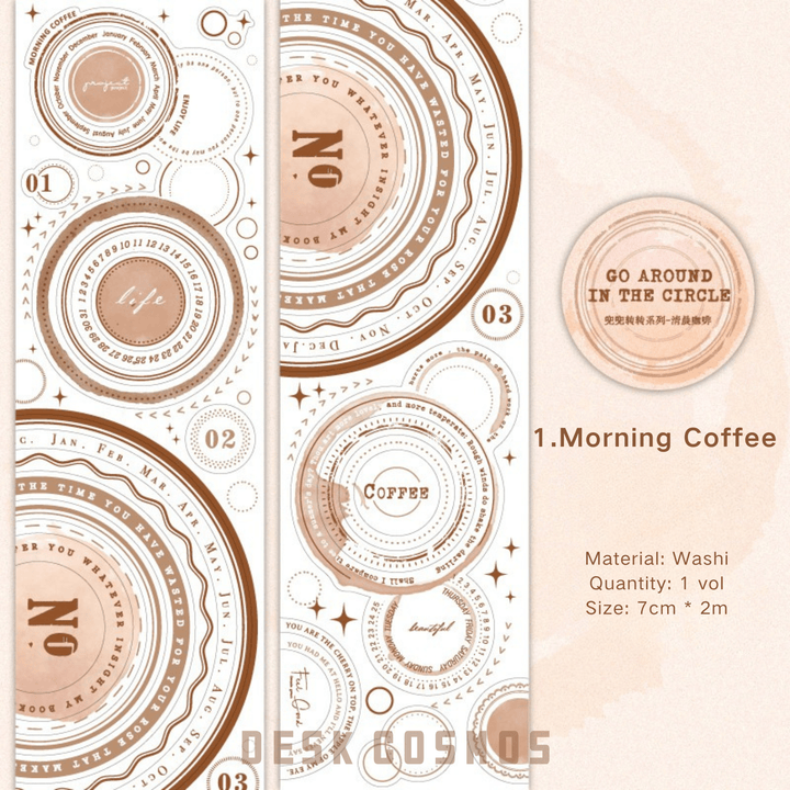 Go Around Circle Clear Morning Coffee Soft Border Texture