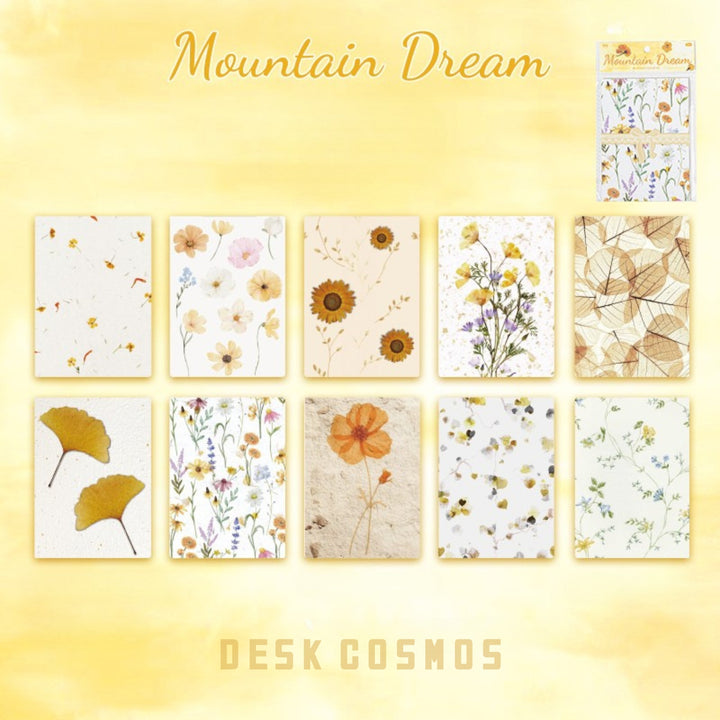 Kasuga Story Mountain Dream Embossed Botanical Paper