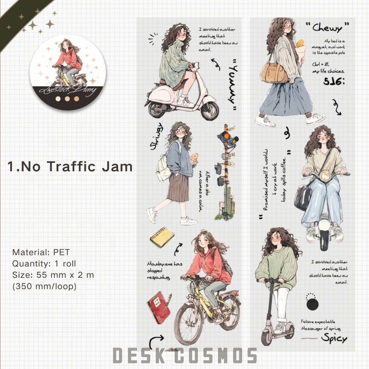 Diary of a Office Worker No Traffic Jam Daily PET Tape