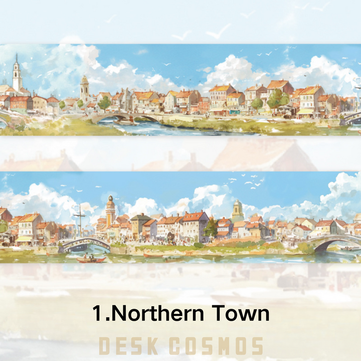 Travel Time Northern Town Scenery Tape Seasonal Nature