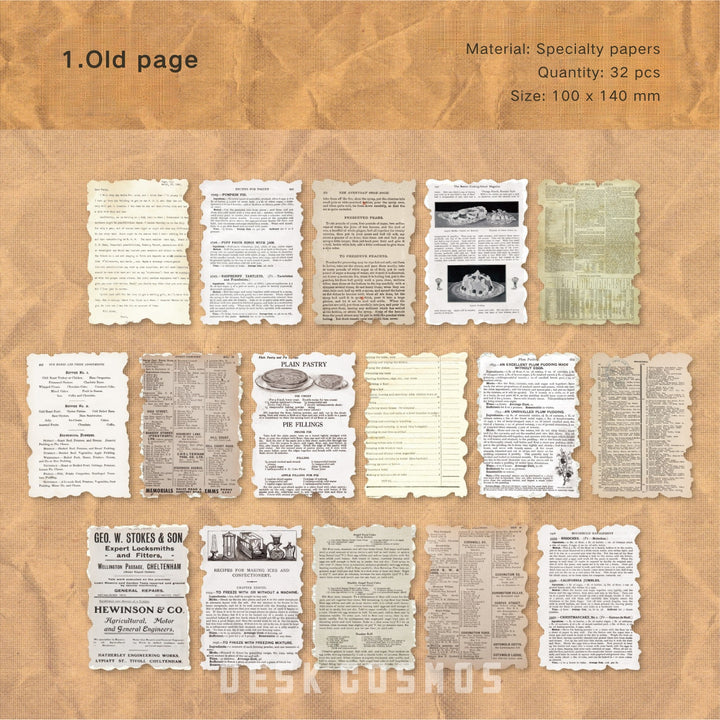 Retro Paper memory series material paper background collage essentials