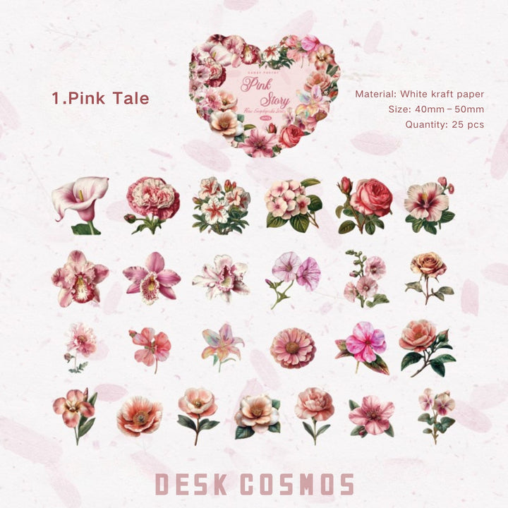 Flower Catalog Pink Tale Floral Vintage Paper