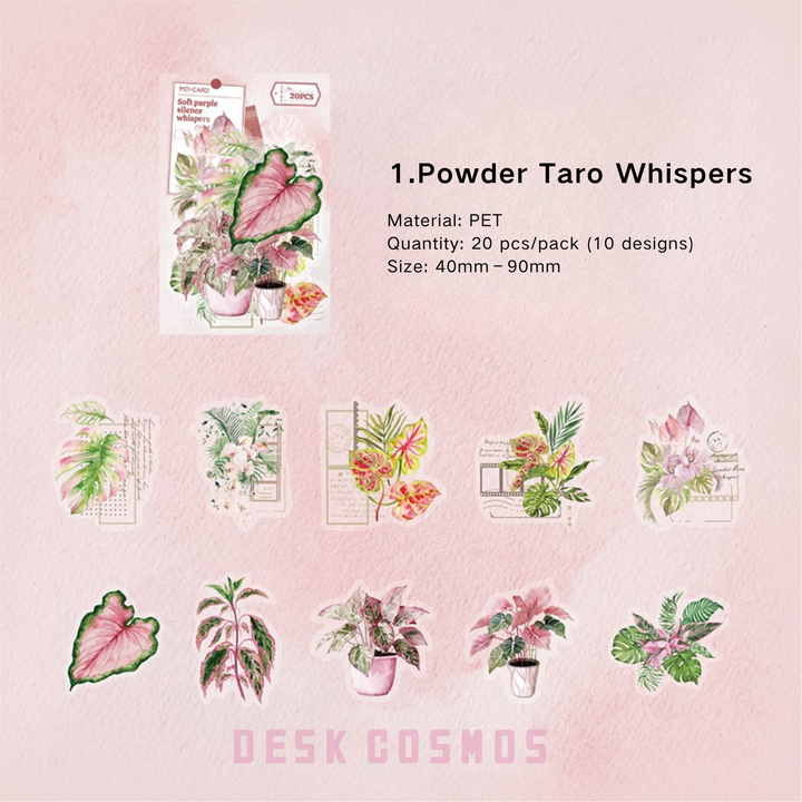 Green Plant Workshop Powder Taro Whispers Plant Stickers
