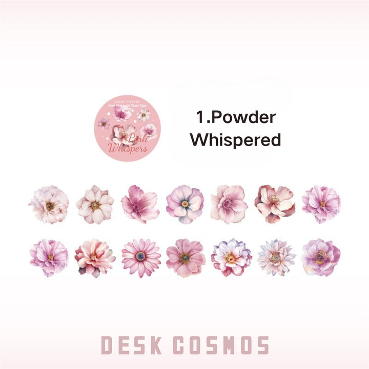 Flower Letter Series Pink Whisper Watercolor Floral Decoration