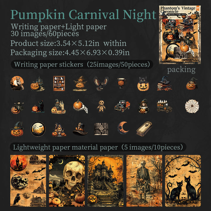 Halloween Kit Phantom's Vintage Chronicle Holiday Sticker Pack