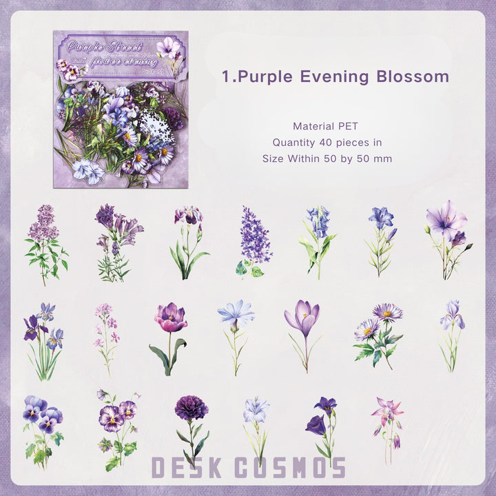 Flowers Dreams Decorative Stickers Pastel Colors