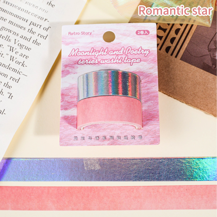 Moon with poetry series decorative washi moon theme