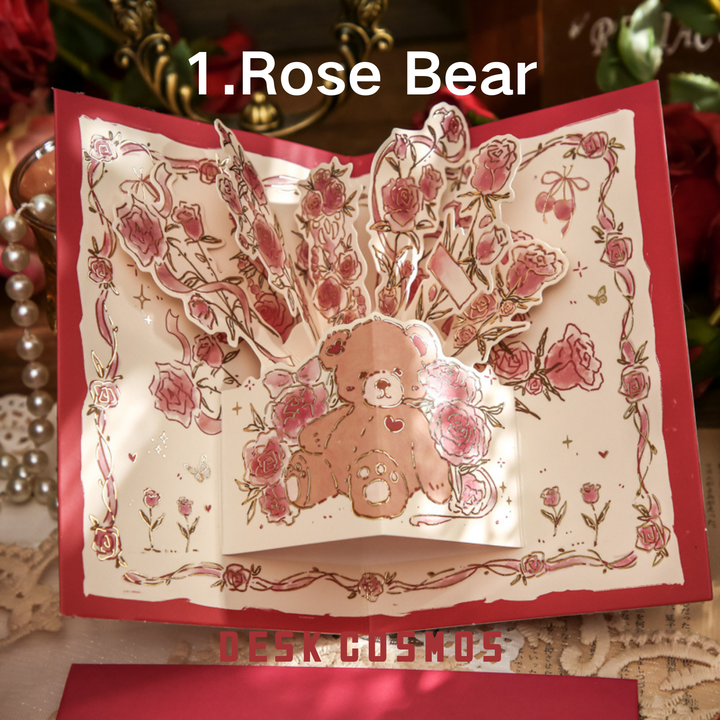 Rose 3D Greeting Card | Rose in the World Series High-Quality Artistic Birthday Greeting Card