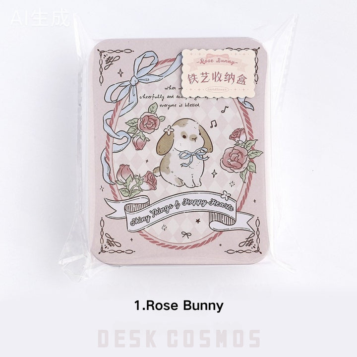 Eurasian Fairy Tales Storage Boxes Lamb Rose Kitty Cute Decor For Diary