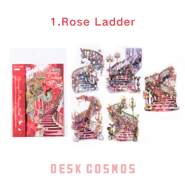 The Staircase Series of Heaven Rose Ladder Vintage Romantic Fantasy