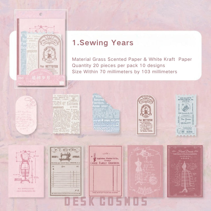 Years Series Sewing Years Vintage Retro Text Basics