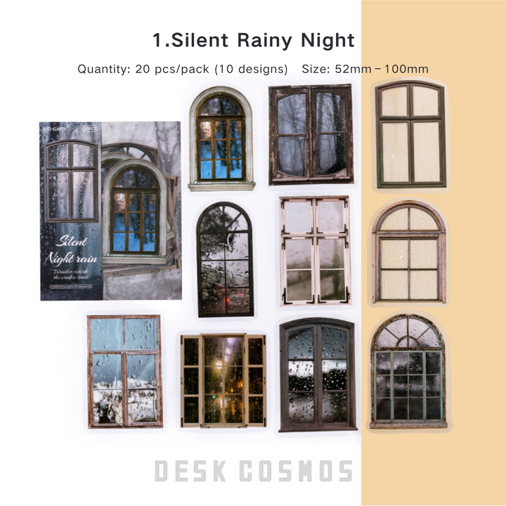 Stickers PET Window Weather Series Scrapbook Scenery Elements