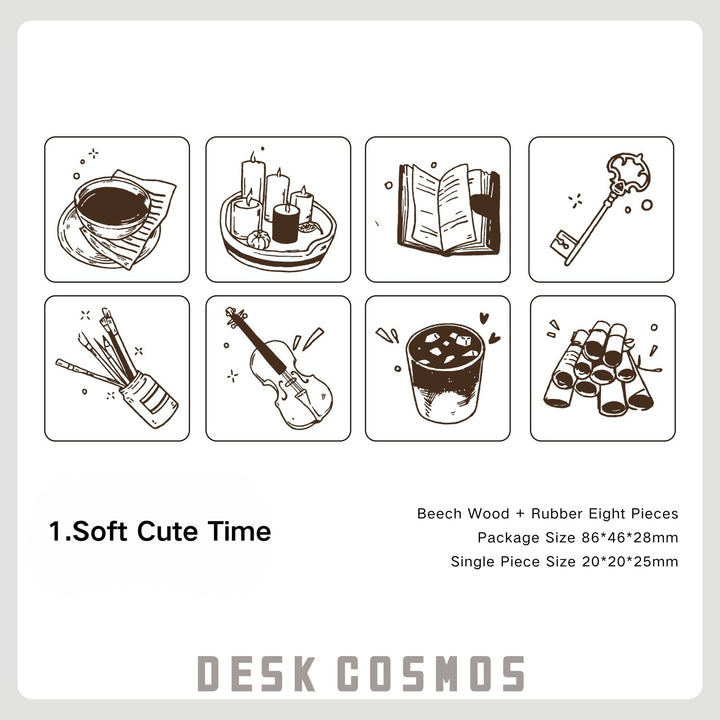 Cute Little Seal Wooden Stamps Cute DIY Sweet Food