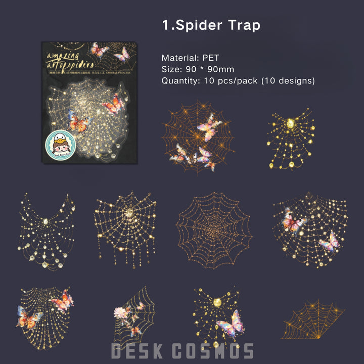 Amazing Art Spider Spider Trap Gothic Stickers