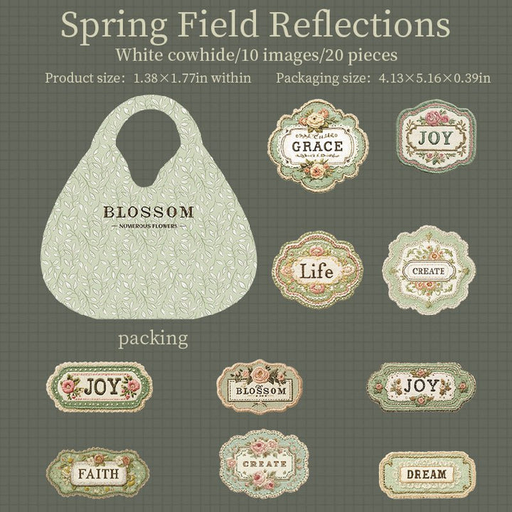 Flowers Embroider Writing Paper Stickers DIY Tape Suitable For Junk Journals