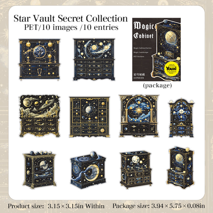 Magic Cabinet PET elements suitable for junk journal design