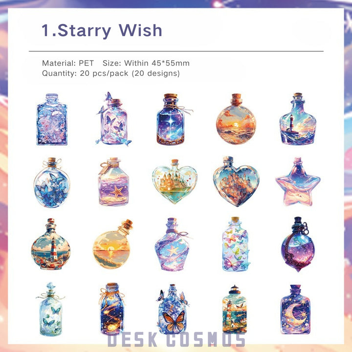 Jinxiu Glass Starry Wishes Romantic Bubble Fruit PET Stickers