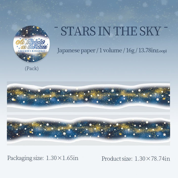 Starry Washi Tape Like the Stars Shine Dream Aesthetic Tape